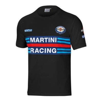 Martini Racing T-Shirt Replica Storlek: XXXL, Färg: Svart, Martini Racing Sparco