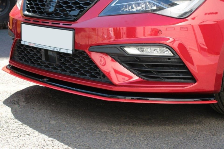 Seat Leon Cupra / FR MK3 Facelift 2017-2020 Frontläpp / Frontsplitter V.3 Maxton Design i gruppen Bilmodeller / Seat / Leon Mk3 12-20 / Styling hos DDESIGN AB (SE-LE-3F-CU-FD1G-FD3RED)