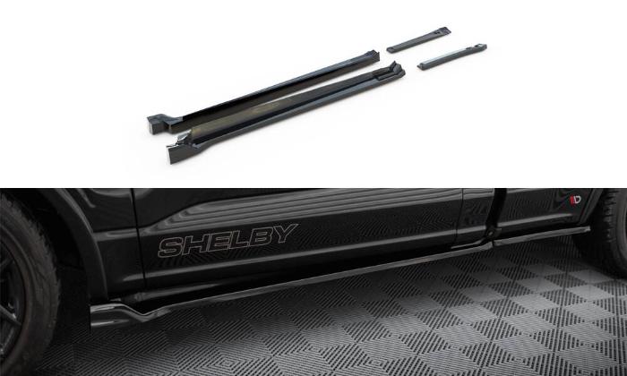 Shelby F150 Super Snake 2020- Sidoextensions V.1 Maxton Design i gruppen Bilmodeller / Ford / F-150 15+ / Styling hos DDESIGN AB (SH-F150-SS-SD1A-BG)