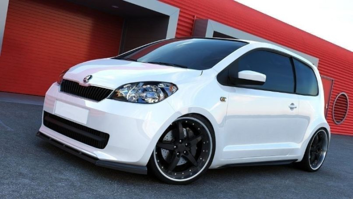 Skoda Citigo 2012-2017 Frontläpp / Frontsplitter Maxton Design i gruppen Bilmodeller / Skoda / Citigo 2012-2017 hos DDESIGN AB (SK-CI-FD1G)