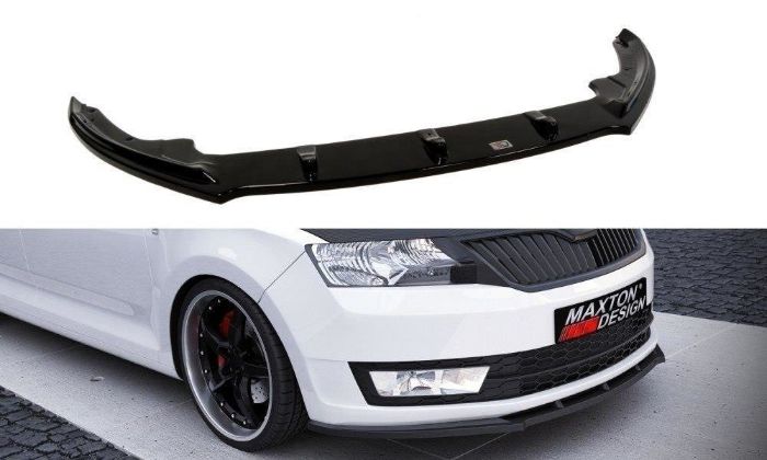 Skoda Rapid 2013-2019 Frontläpp / Frontsplitter V.1 Maxton Design i gruppen Bilmodeller / Skoda / Rapid 2013-2019 hos DDESIGN AB (SK-RA-1-FD1G)