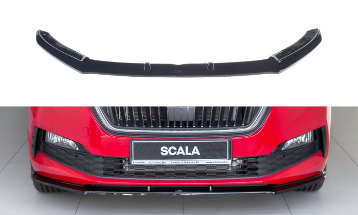 Skoda Scala 2019+ Frontläpp / Frontsplitter V.1 Maxton Design i gruppen Bilmodeller / Skoda / Scala 2019+ hos DDESIGN AB (SK-SC-1-FD1G)