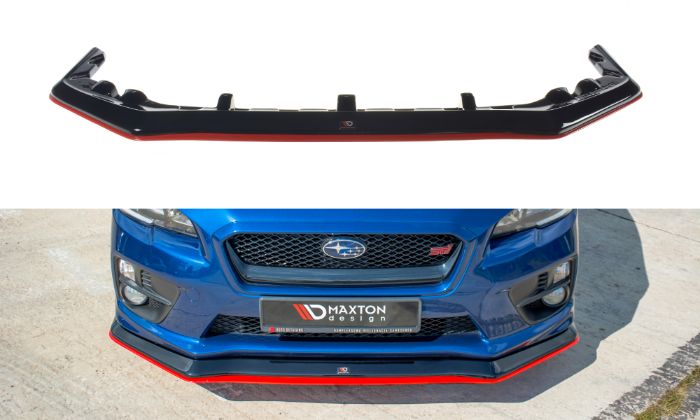 Subaru WRX STI 2015+ Frontläpp / Frontsplitter V.3 Maxton Design i gruppen Bilmodeller / Subaru / WRX STI 15-21 / Styling / Frontläppar hos DDESIGN AB (SUIM4WRXSTI-FD1G-FD1RRED)