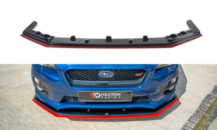 Subaru WRX STI 2015+ Frontläpp / Frontsplitter V.4 Maxton Design i gruppen Bilmodeller / Subaru / WRX STI 15-21 / Styling / Frontläppar hos DDESIGN AB (SUIM4WRXSTI-FD2G-FD2RRED)