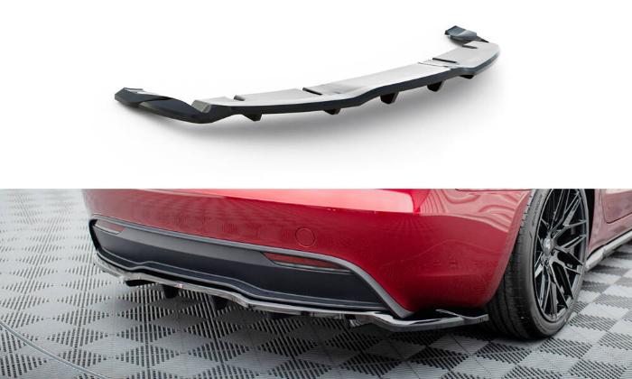 Tesla Model 3 Highland (Facelift) 2023+ Bakre Splitter (Med Splitters) V.2 Maxton Design i gruppen Välj bilmodell / Tesla Motors / Tesla Model 3 2017+ / Styling hos DDESIGN (TE-MODEL3-1F-RD2G-RD3G)