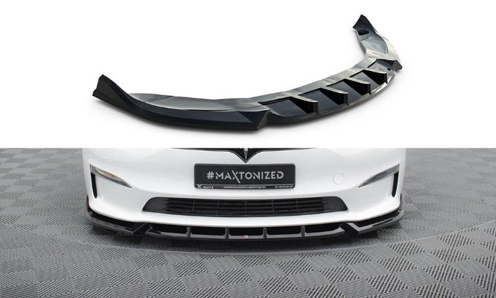 Tesla Model S Plaid Mk1 Facelift 2021+ Frontsplitter Maxton Design i gruppen Bilmodeller / Tesla Motors / Tesla Model S 2012+ hos DDESIGN AB (TE-MODELS-1F2-PL-FD1G)