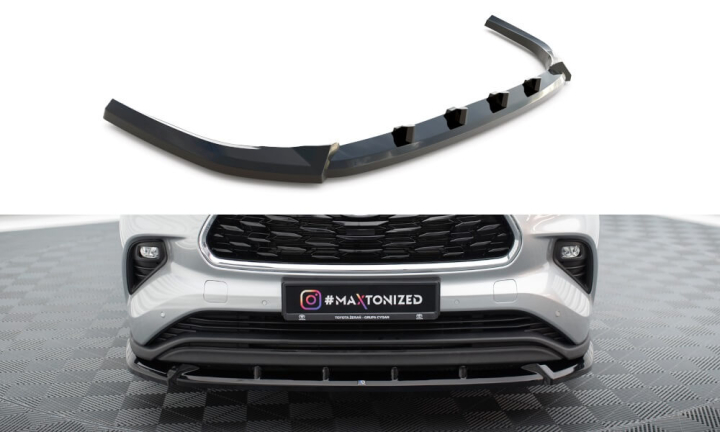 Toyota Highlander Mk4 2019+ Frontsplitter V.1 Maxton Design i gruppen Bilmodeller / Toyota / Highlander hos DDESIGN AB (TO-HL-3-FD1G)