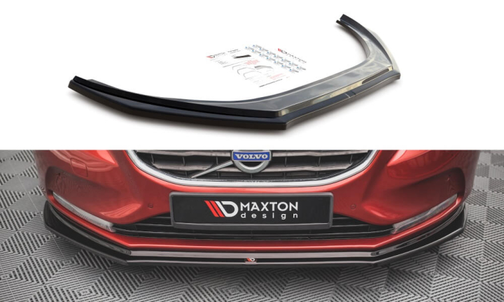 Volvo V40 2012-2019 Frontsplitter V.1 Maxton Design i gruppen Bilmodeller / Volvo / V40 12+ hos DDESIGN AB (VO-V40-2-FD1)