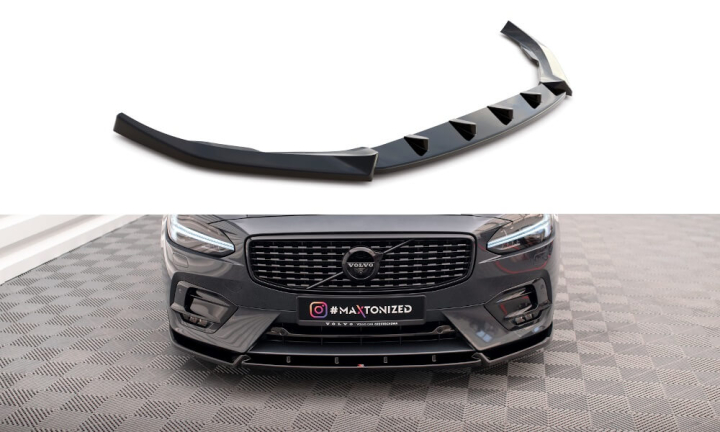 Volvo V90 R-Design Mk2 2016-2020 Frontsplitter V.1 Maxton Design i gruppen Bilmodeller / Volvo / S90-V90 2016+ hos DDESIGN AB (VO-V90-2-RDESIGN-FD1)