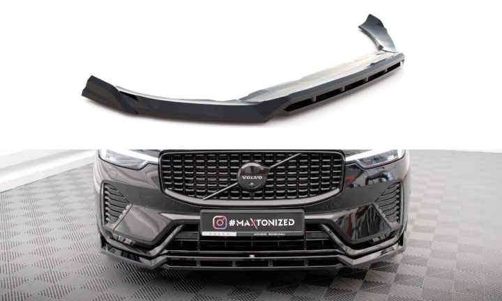 Volvo XC60 R-Design Mk2 Facelift 2021+ Frontsplitter V.1 Maxton Design i gruppen Bilmodeller / Volvo / XC60 / Styling hos DDESIGN AB (VO-XC60-2F-RDESIGN-FD1)