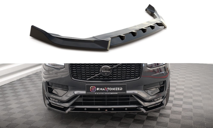 Volvo XC90 R-Design Mk2 Facelift 2019+ Frontsplitter V.2 Maxton Design i gruppen Välj bilmodell / Volvo / XC90 hos DDESIGN Scandinavia AB (VO-XC90-2F-RDESIGN-FD2G)