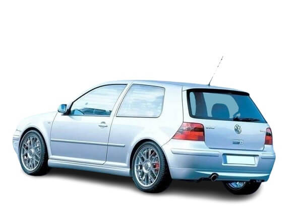 VW Golf IV 1997-2003 25TH Anniversary Look Bakrekjol (Med Hål för Utblås) V.2 Maxton Design i gruppen Bilmodeller / VW / Golf 4 97-04 / Styling hos DDESIGN AB (VW-GO-4-25TH-R2A)