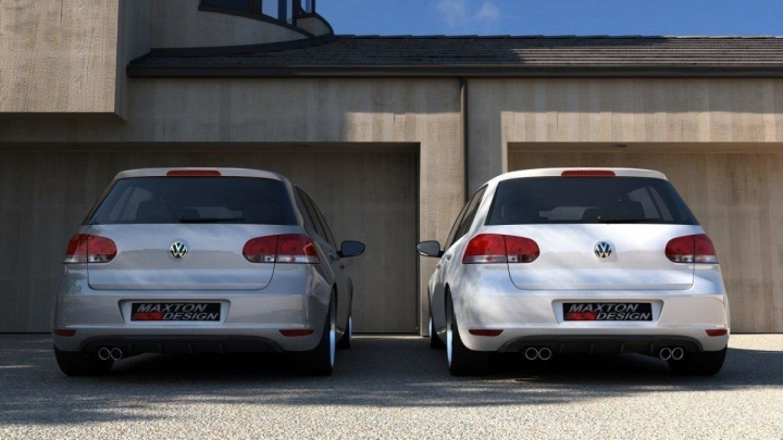 VW Golf MK6 (2 utblås) 2008-2012 Diffuser Maxton Design i gruppen Bilmodeller / VW / Golf 6 08-12 / Styling / Bakspoiler hos DDESIGN AB (VW-GO-6-RS2G)