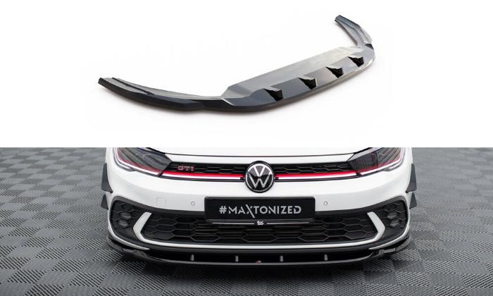 Volkswagen Polo GTI Mk6 Facelift 2021+ Frontsplitter V.1 Maxton Design i gruppen Bilmodeller / VW / Polo 17+ / Styling hos DDESIGN AB (VW-PO-6F-GTI-FD1G)