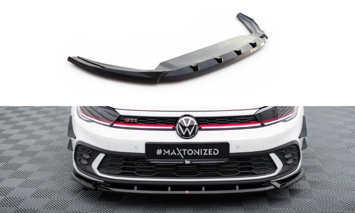 Volkswagen Polo GTI Mk6 Facelift 2021+ Frontsplitter V.2 Maxton Design i gruppen Bilmodeller / VW / Polo 17+ / Styling hos DDESIGN AB (VW-PO-6F-GTI-FD2G)