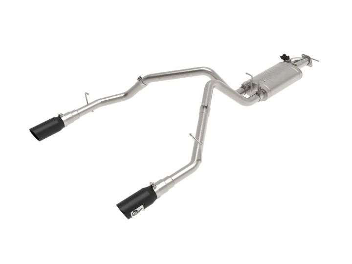 Ram 1500 (DT) 2019-2024 V8-5.7L Hemi Gemini XV 3in 304 SS Cat-Back Sportavgassystem aFe Power - Svarta Utblås