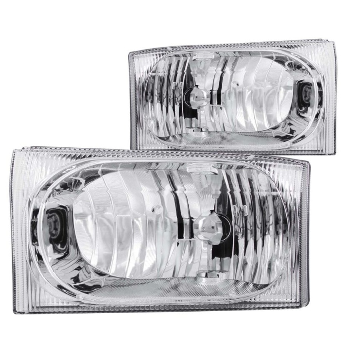 anz111023-1260 FORD F-250 Super Duty 1999-2004 Crystal Strålkastare Krom ANZO