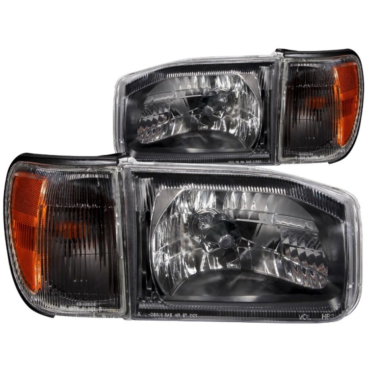 anz111051-1099 Nissan PATHFINDER 1999-2004 Crystal Strålkastare Svarta ANZO