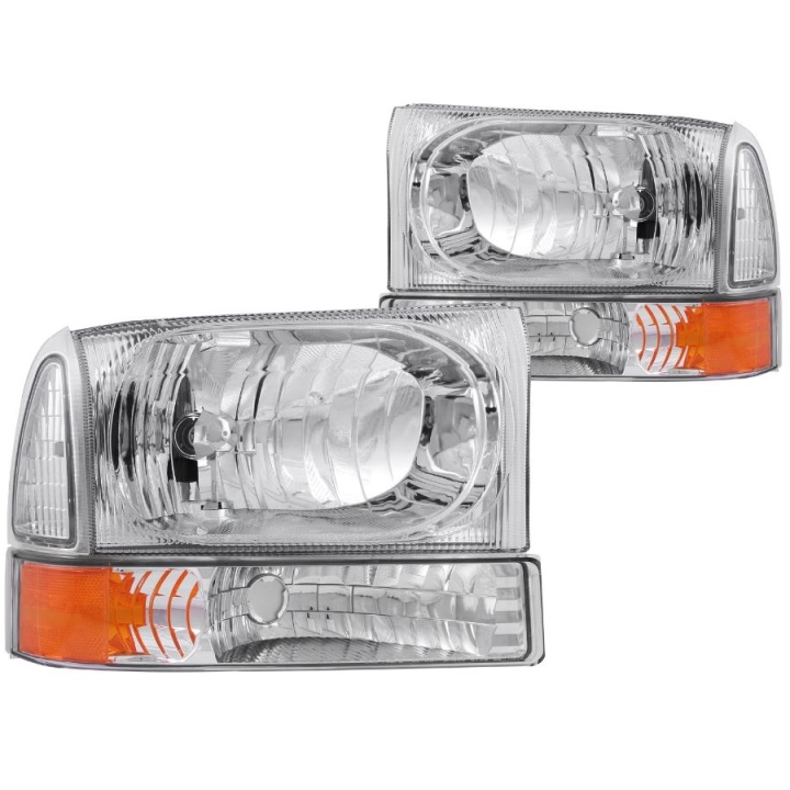 anz111081-1321 FORD Excursion 2000-2004 Crystal Strålkastare Krom Med LED 1st ANZO