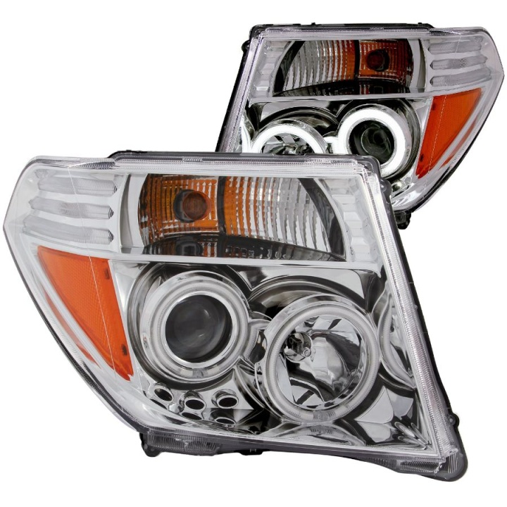 anz111112-2989 Nissan Frontier 2005-2008 Projector Strålkastare Med Halo Krom ANZO