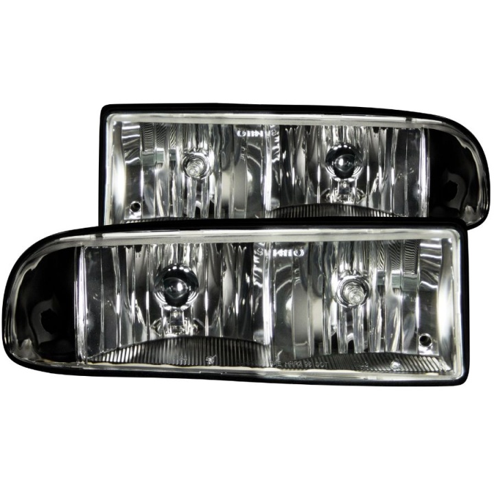 anz111156-1107 Chevrolet S-10 1998-2005 Crystal Strålkastare Svarta ANZO