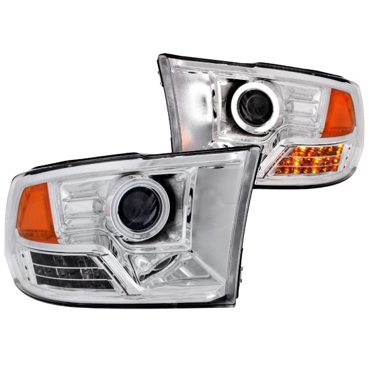 anz111160-3074 Dodge RAM 3500 (Passar ej bilar med original projektorlampor) 2010-2018 Projector Strålkastare Med Halo Krom (SMD LED) ANZO