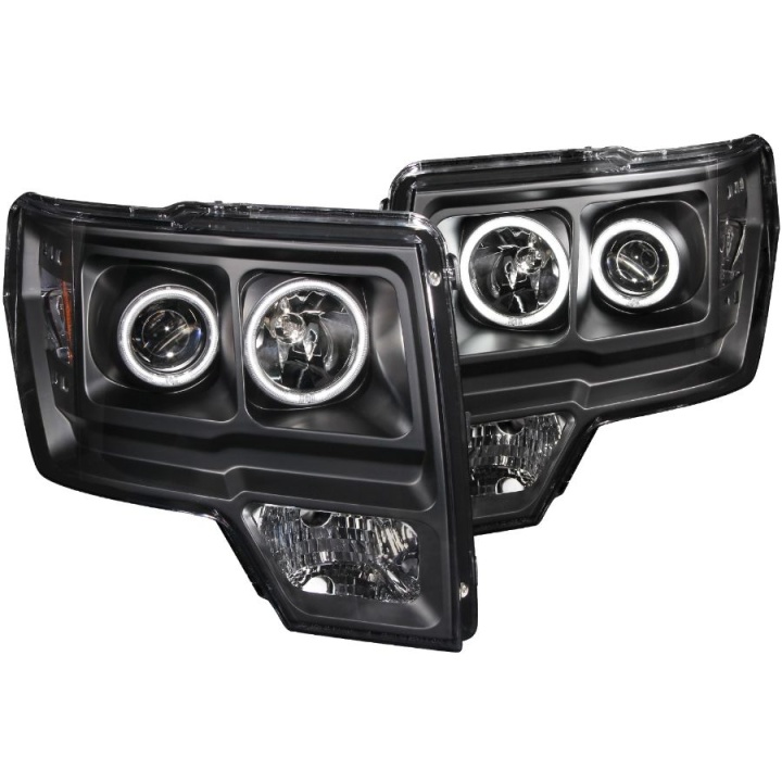 anz111161-2897 FORD F-150 Passar Raptor 2009-2014 Projector Strålkastare Med Halo Svart (SMD LED) ANZO