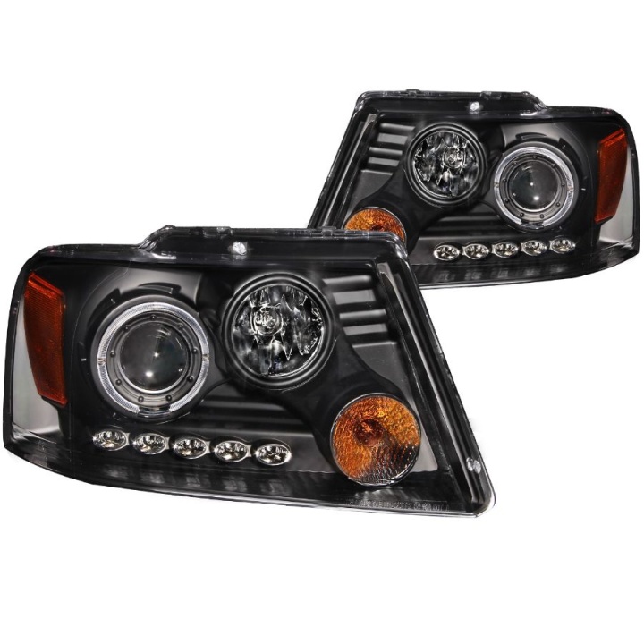 anz111204-2777 FORD F-150 2004-2008 Projector Strålkastare Med Halo & LED Svart G2 ANZO