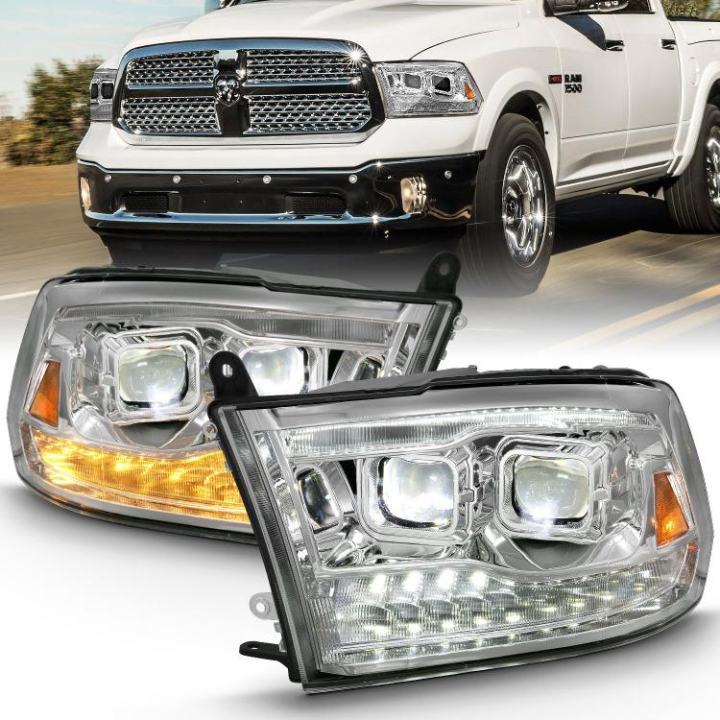 Dodge RAM 1500 2009-2018 / 2500/3500 2010-2018 LED-Strålkastare Krom ANZO i gruppen Bilmodeller / Dodge / Ram 09-18 / Styling hos DDESIGN AB (anz111465)