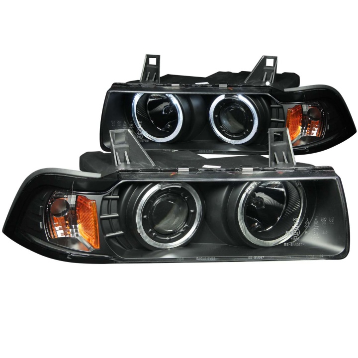 anz121011-2951 BMW 3 Serie E36 2DR 1992-1998 Projector Strålkastare Med Halo Svart (SMD LED) G2 ANZO