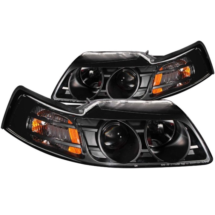 anz121042-2743 FORD Mustang 1999-2004 Projector Strålkastare Svart ANZO