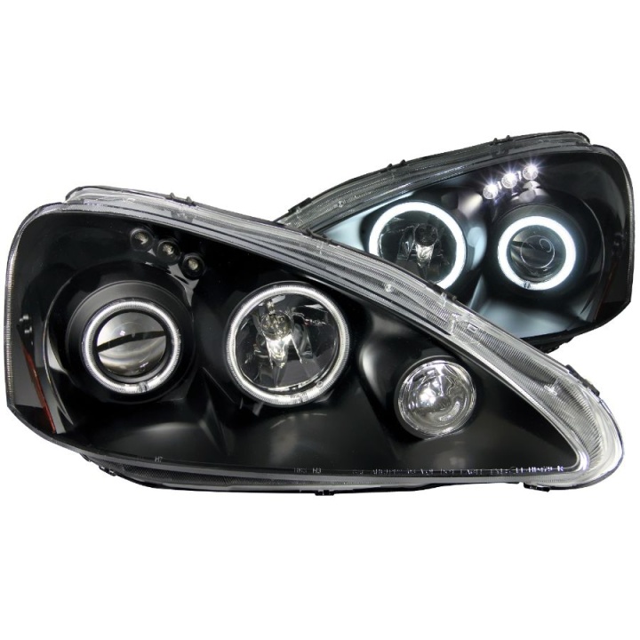 anz121197-2835 Acura RSX 2005-2006 Projector Strålkastare Med Halo Svart ANZO