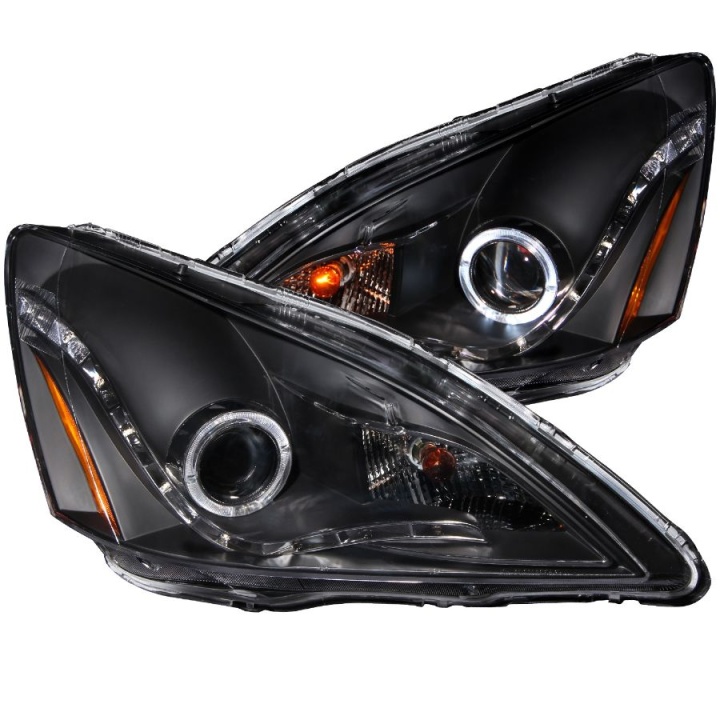 anz121337-2876 Honda Accord 2/3DR 2003-2007 Projector Strålkastare Med Halo Svart (R8 Style) ANZO