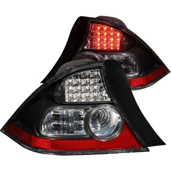 anz321035-2213 Honda Civic 2DR 2004-2005 LED Baklampor Svarta ANZO