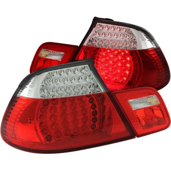 anz321185-2365 BMW 3 Serie E46 2DR (Endast Cabriolet) 2000-2003 LED Baklampor Röd Klara 4pc ANZO