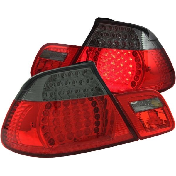 anz321186-2586 BMW 3 Serie E46 2DR (Endast Cabriolet) 2000-2003 LED Baklampor Röda/Röktonade 4st ANZO