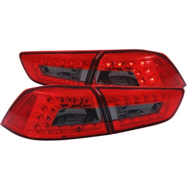 anz321277-2583 Mitsubishi Lancer 2008-2015 LED Baklampor Röda/Röktonade ANZO