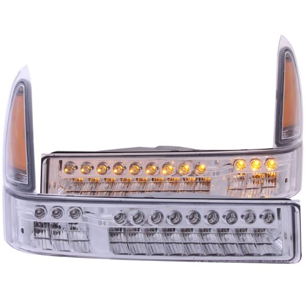 anz511056-2021 FORD Excursion 2000-2004 LED Parkeringsljus Krom / Orange Reflektor ANZO