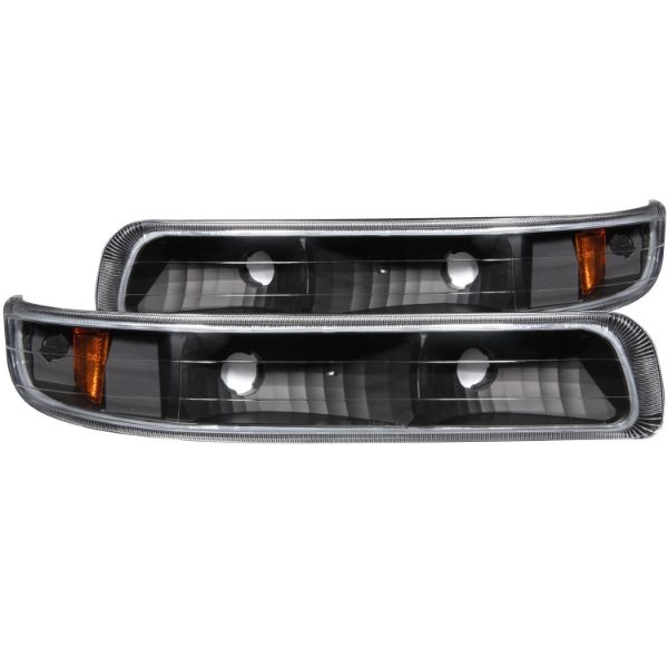 anz511065-1547 Chevrolet Silverado 1500 (EJ GMC / NOT GMC) 1999-2002 Euro Parkeringsljus Svart / Orange Reflektor ANZO