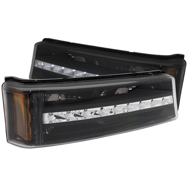 anz511067-1987 Chevrolet Silverado 1500 2003-2006 LED Parkeringsljus Svart / Orange Reflektor ANZO