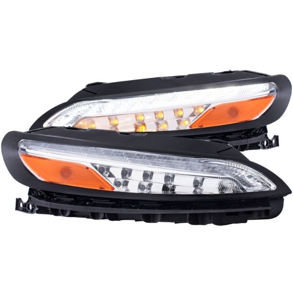 anz511081-2029 JEEP Cherokee 2014-2018 LED Parkeringsljus Krom / Orange Reflektor ANZO