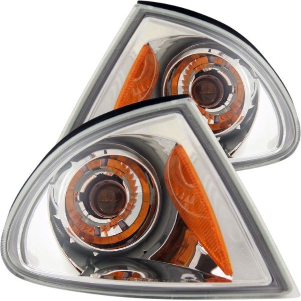 anz521027-1490 BMW 3 Serie E46 4DR 1999-2001 Euro Hörnlampor Krom / Orange Reflektor ANZO