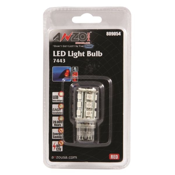 anz809054-1065 Universal 7443 Röd 18 LED 1 3/4