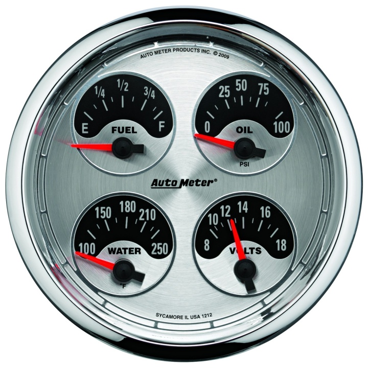 atm1225 Quad-mätare 127mm 0ΩE TO 90ΩF (Elektrisk) AMERICAN MUSCLE