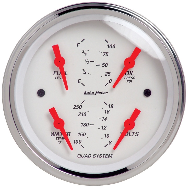 atm1312 Quad-mätare 87mm 240ΩE-33ΩF (Elektrisk) ARCTIC Vit