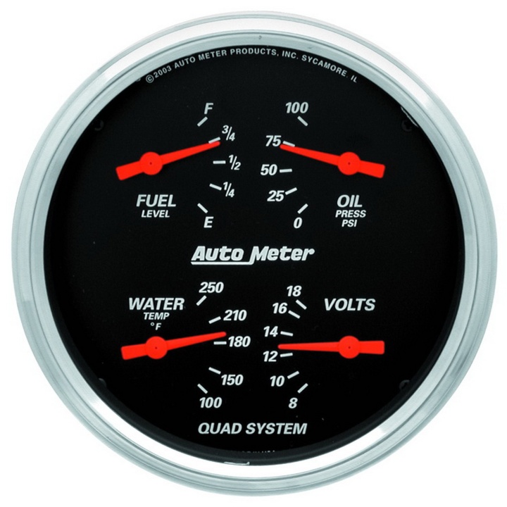 atm1403 Mätarkit 2st QUAD & SPEEDOMETER 127mm DESIGNER BLACK