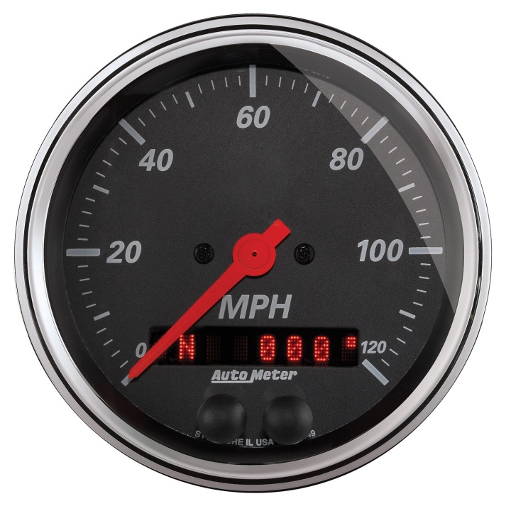 atm1449 Hastighetsmätare 87mm 120MPH GPS-styrd DESIGNER BLACK