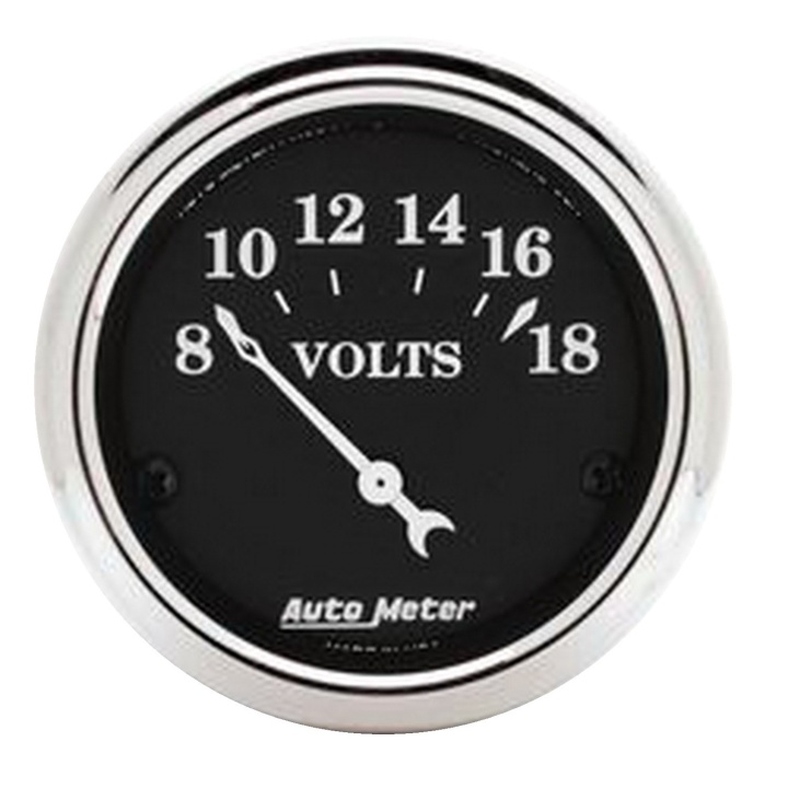 atm1791 Voltmätare 52mm 18V (Elektrisk) OLD TYME BLACK