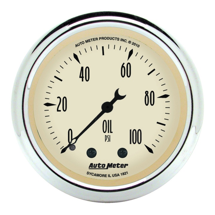 atm1821 Oljetrycksmätare 52mm 100PSI MECH ANTIQUE BEIGE