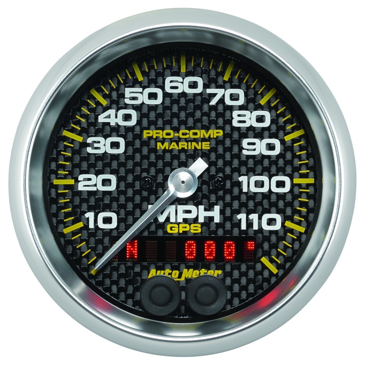 atm200637-40 Hastighetsmätare 87mm 120MPH GPS-styrd MARINE CARBON FIBER